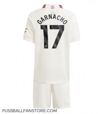 Manchester United Alejandro Garnacho #17 Replik 3rd trikot Kinder 2023-24 Kurzarm (+ Kurze Hosen)